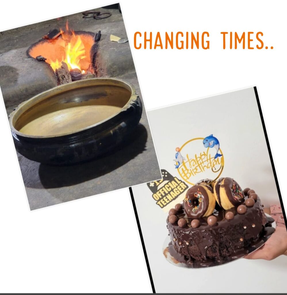 the cooking style and the food we eat has changed drastically with time